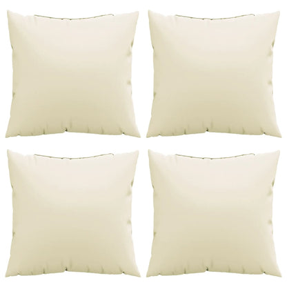 Throw Pillows 4 pcs Cream 23.6"x23.6" Fabric