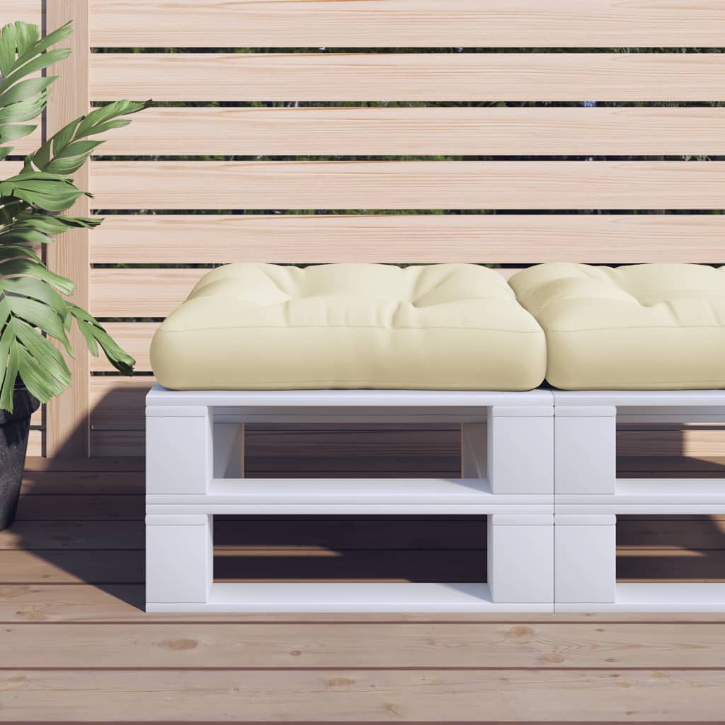 Pallet Cushion Cream 23.6"x23.6"x4.7" Fabric