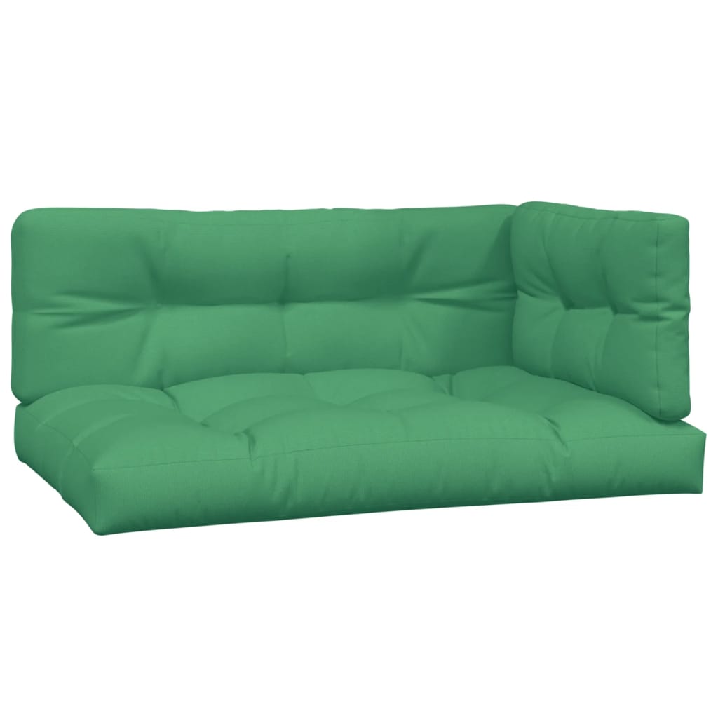 Pallet Cushions 3 pcs Green Fabric