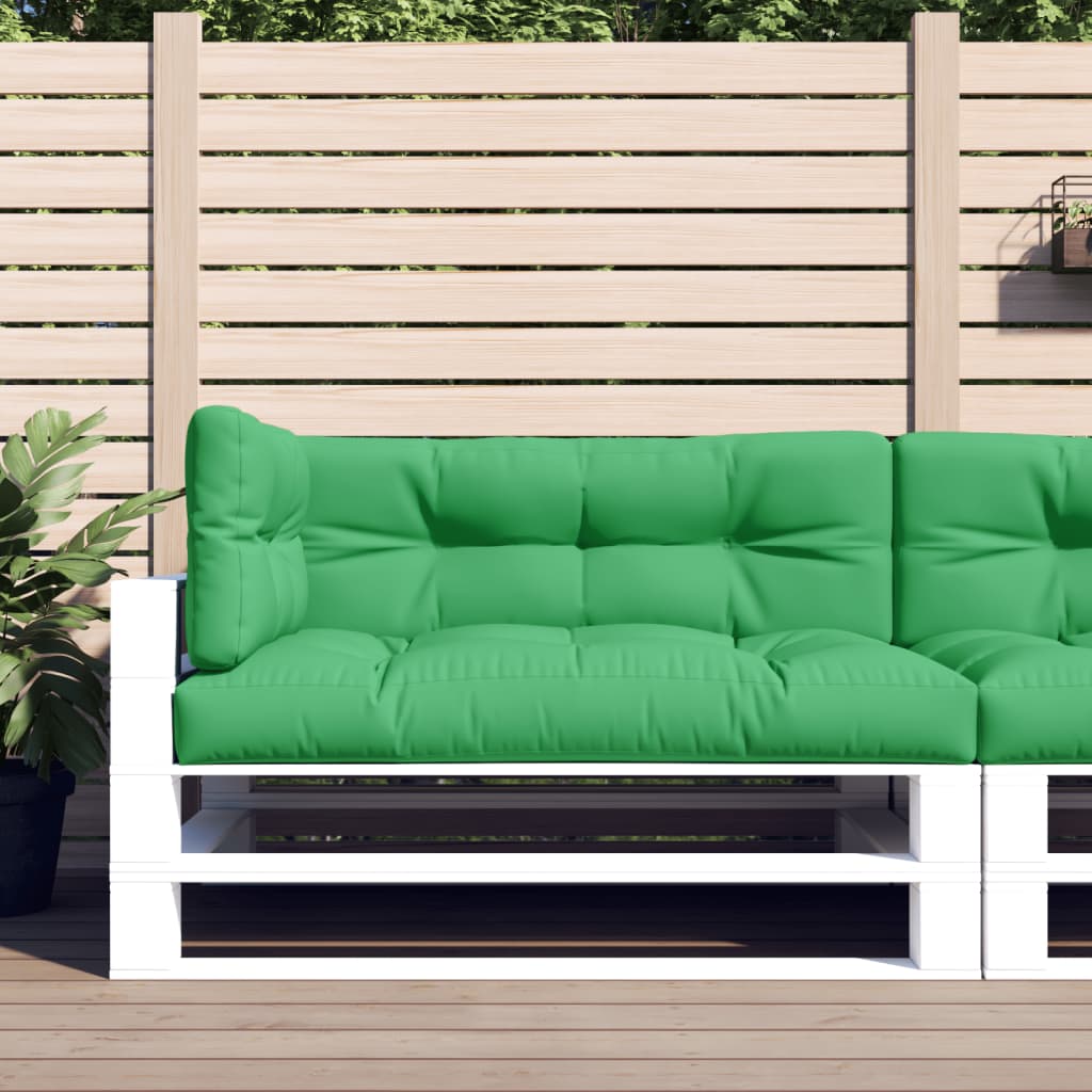 Pallet Cushions 3 pcs Green Fabric