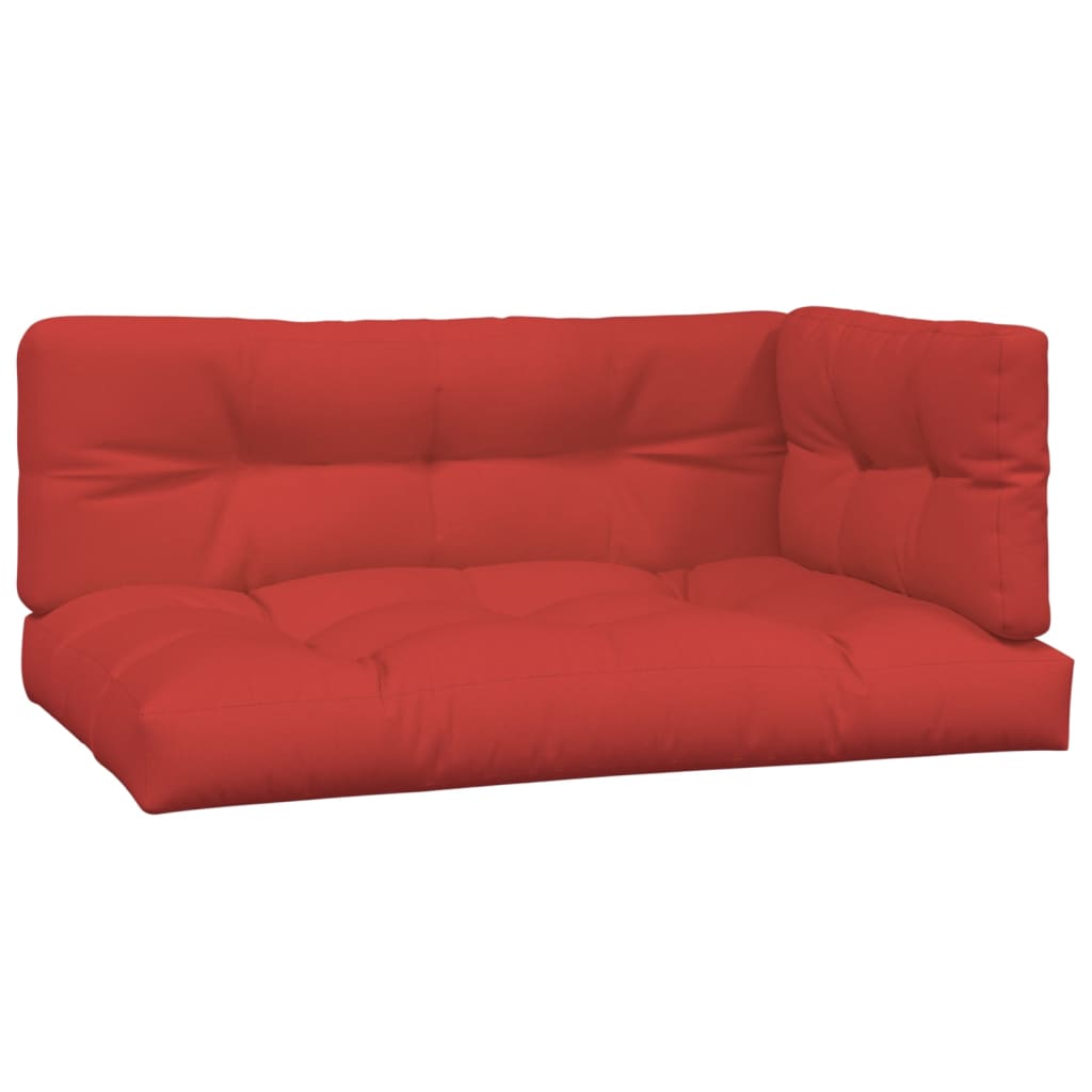 Pallet Cushions 3 pcs Red Fabric