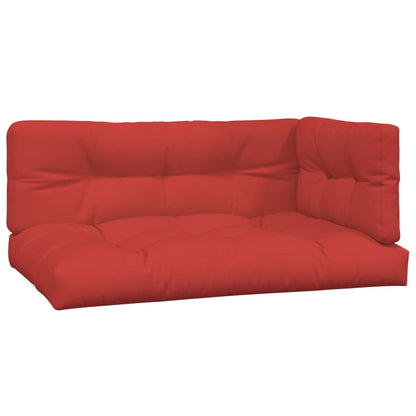 Pallet Cushions 3 pcs Red Fabric