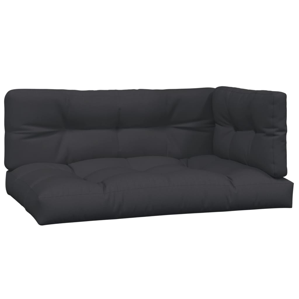 Pallet Cushions 3 pcs Black Fabric