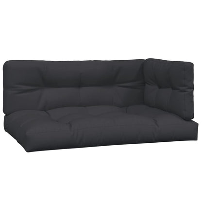 Pallet Cushions 3 pcs Black Fabric