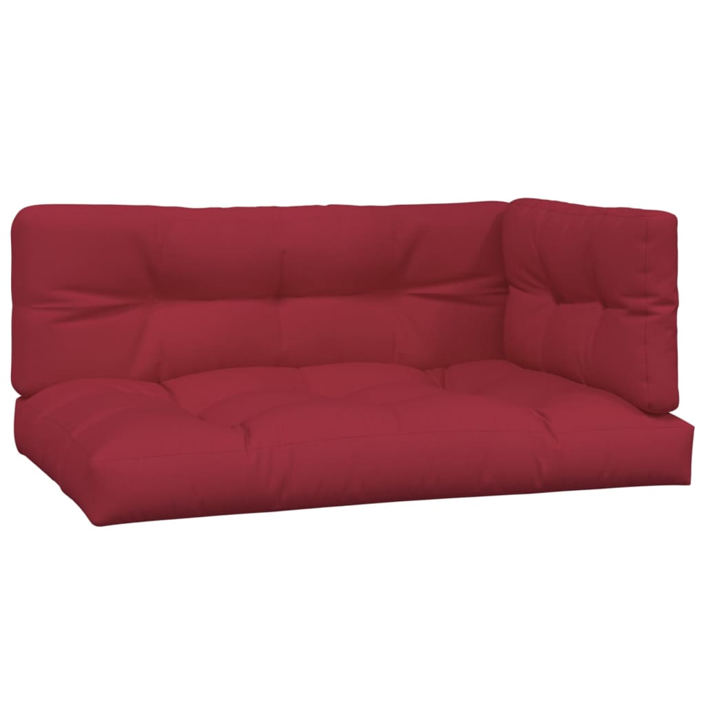 Pallet Cushions 3 pcs Wine Red Fabric