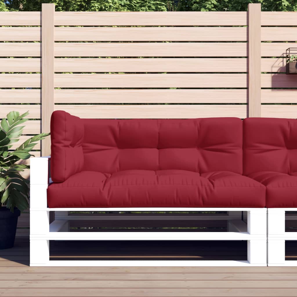 Pallet Cushions 3 pcs Wine Red Fabric
