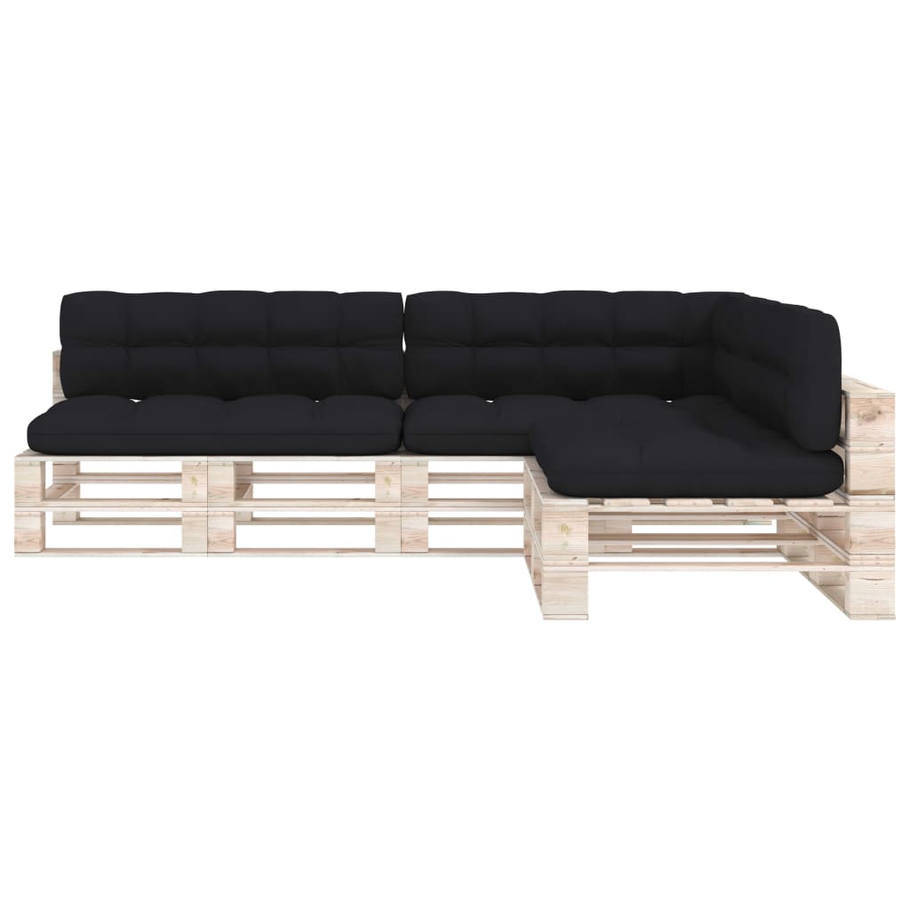 Pallet Sofa Cushions 7 pcs Black