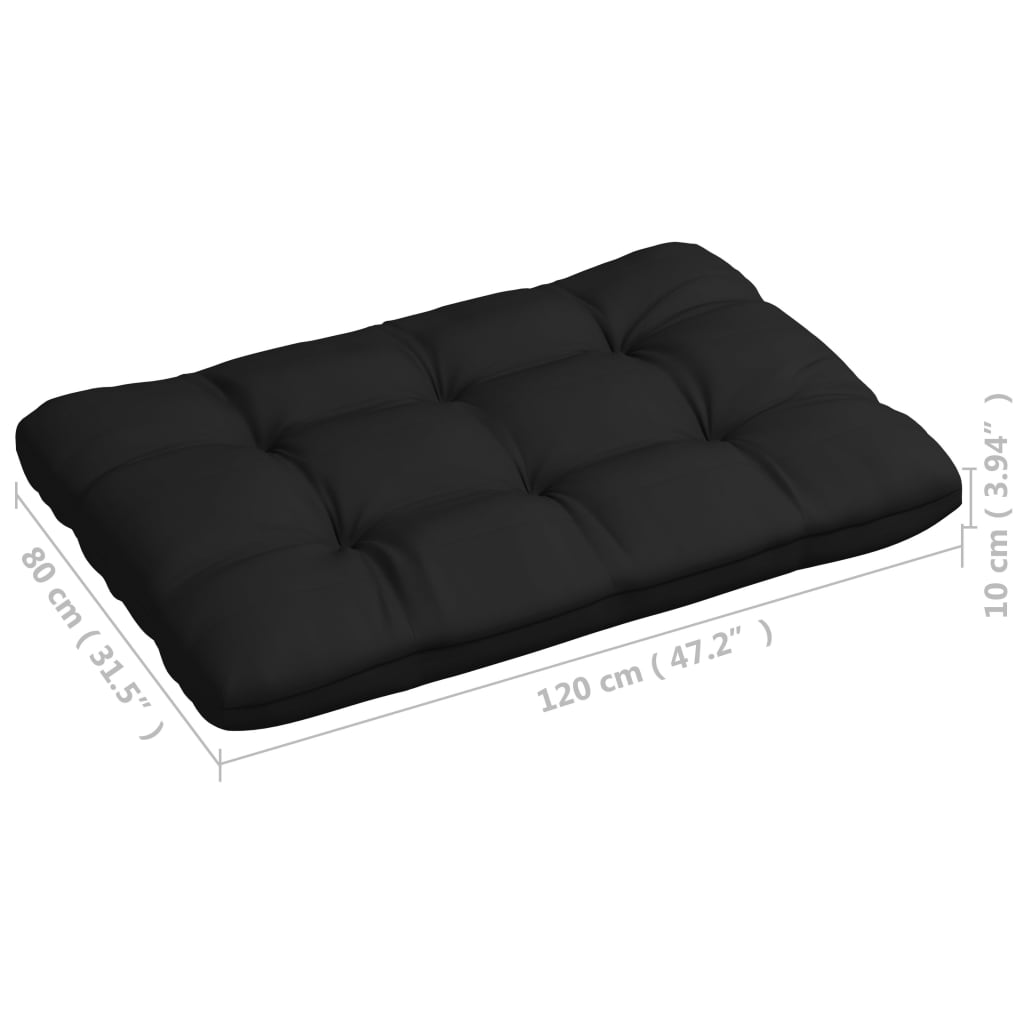 Pallet Sofa Cushions 7 pcs Black