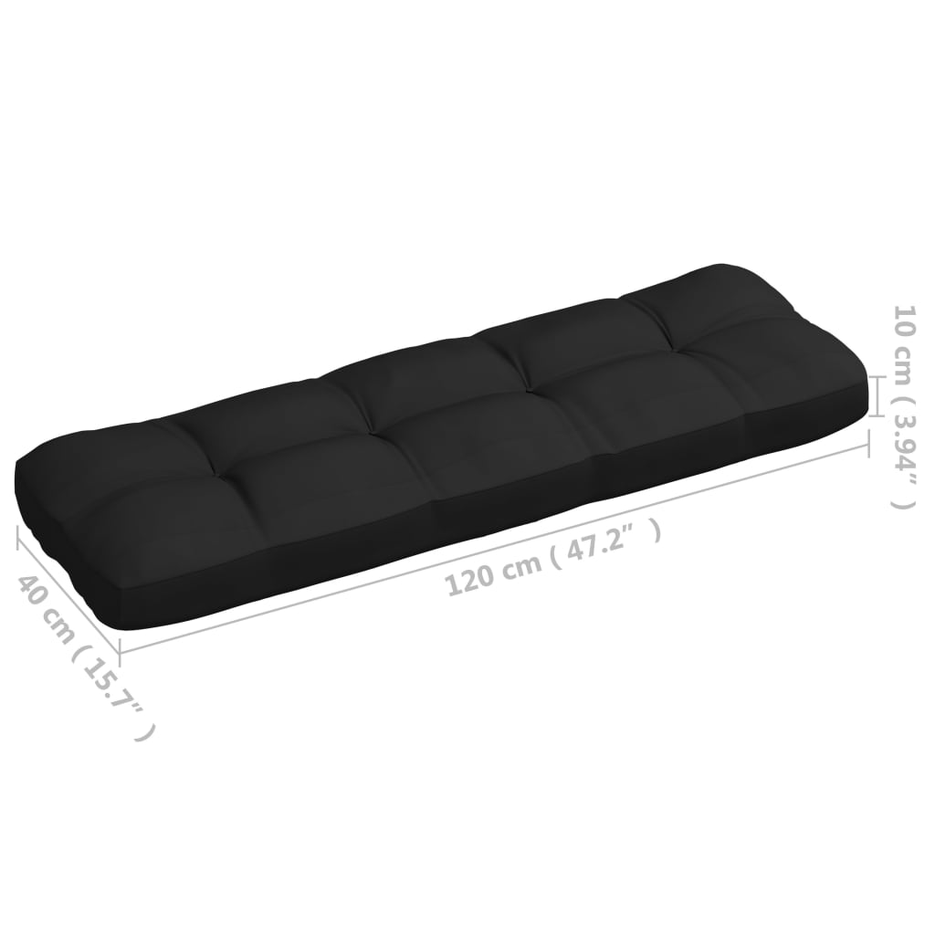 Pallet Sofa Cushions 7 pcs Black