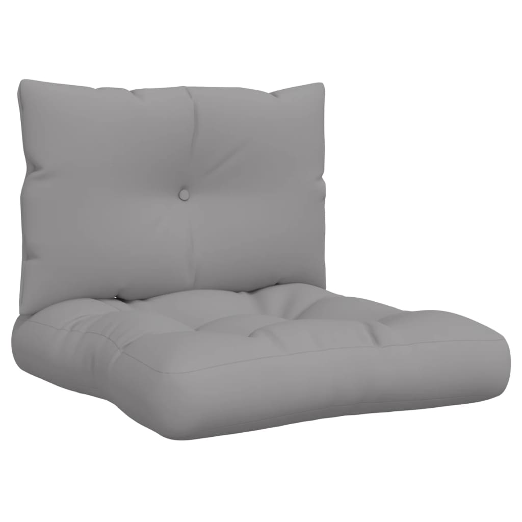 Pallet Cushions 2 pcs Gray Fabric