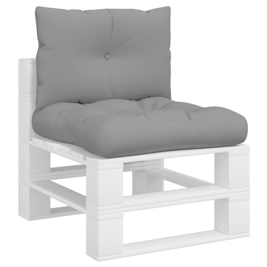 Pallet Cushions 2 pcs Gray Fabric