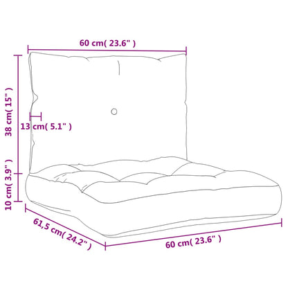 Pallet Cushions 2 pcs Gray Fabric