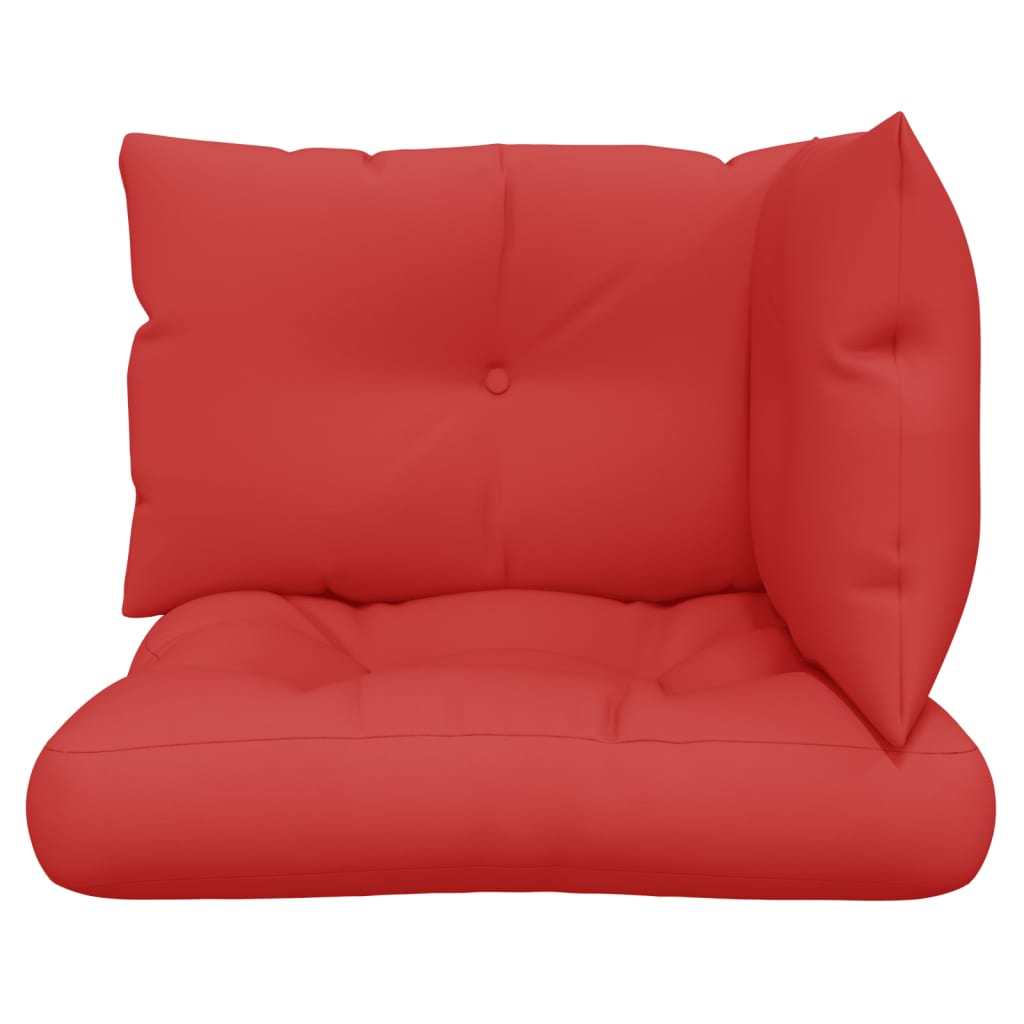 Pallet Cushions 3 pcs Red Fabric