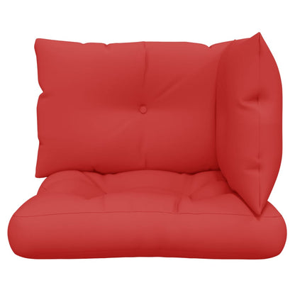 Pallet Cushions 3 pcs Red Fabric