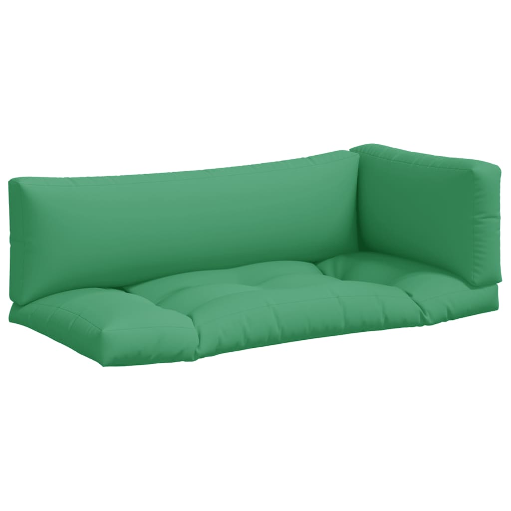 Pallet Cushions 3 pcs Green Fabric