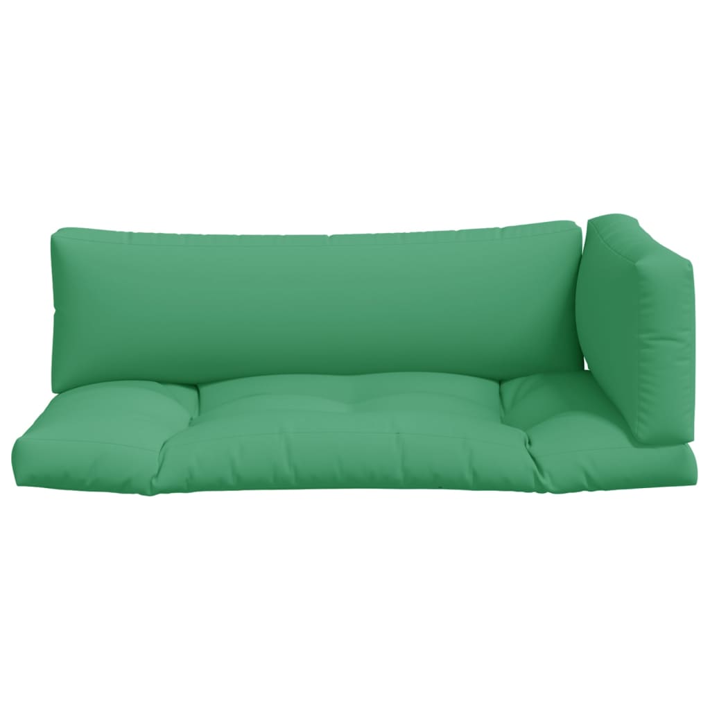 Pallet Cushions 3 pcs Green Fabric