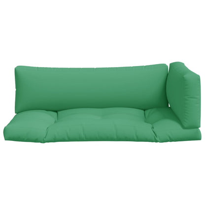 Pallet Cushions 3 pcs Green Fabric