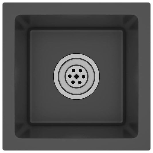 Handmade Kitchen Sink Black Stainless Steel