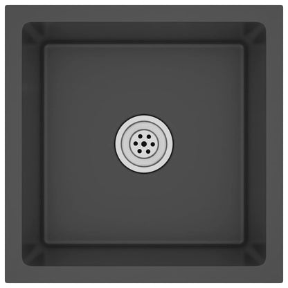 Handmade Kitchen Sink Black Stainless Steel