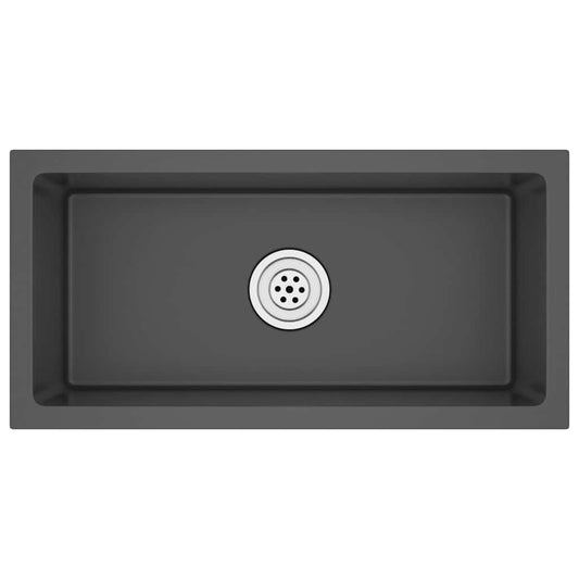 Handmade Kitchen Sink Black Stainless Steel