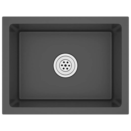 Handmade Kitchen Sink Black Stainless Steel