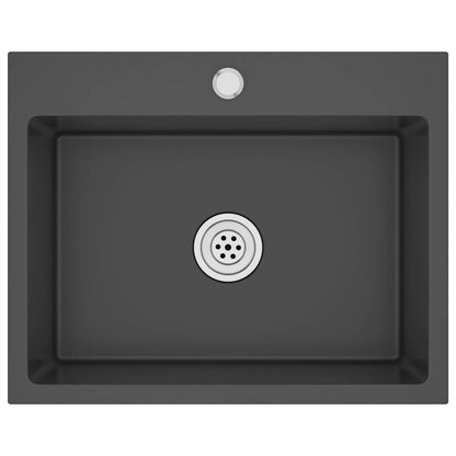 Handmade Kitchen Sink Black Stainless Steel