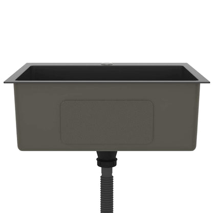 Handmade Kitchen Sink Black Stainless Steel