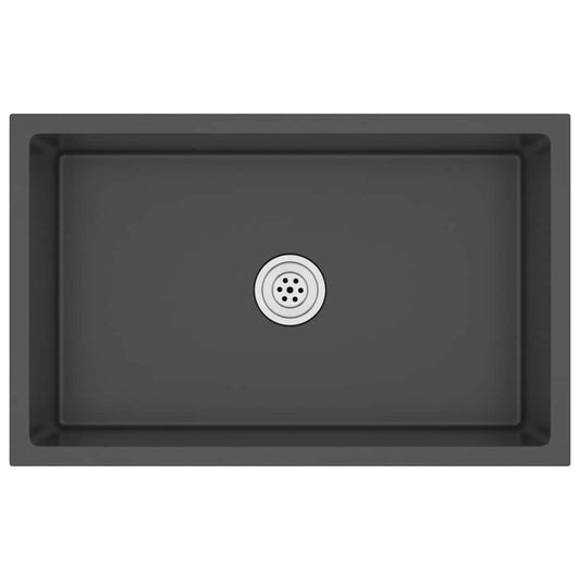 Handmade Kitchen Sink Black Stainless Steel