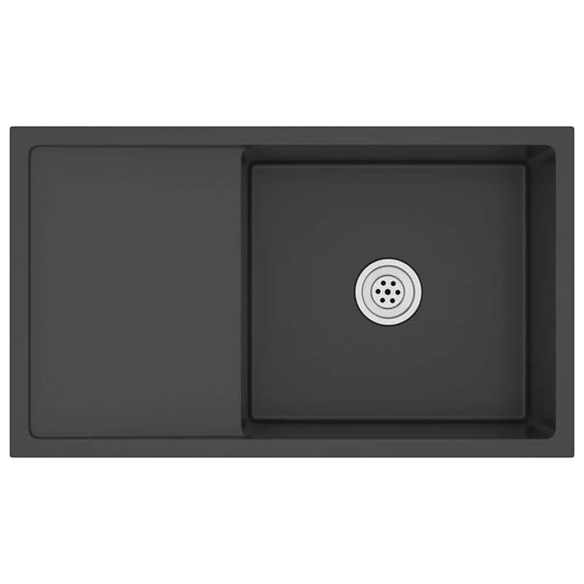 Handmade Kitchen Sink Black Stainless Steel