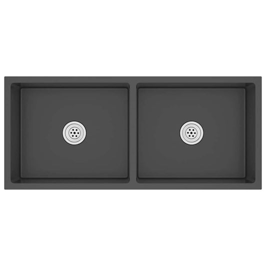 Handmade Kitchen Sink Black Stainless Steel