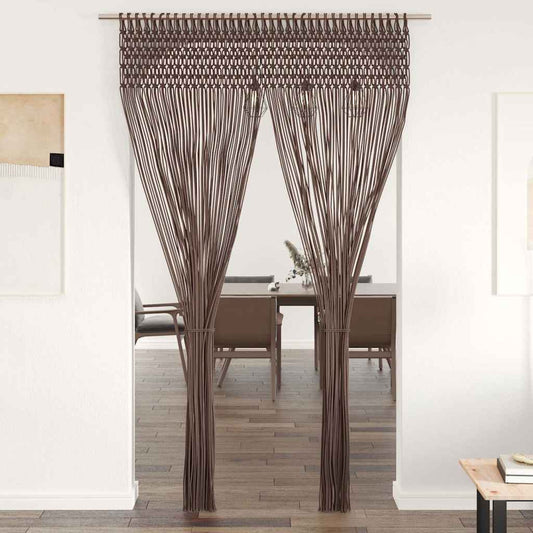 Macrame Curtain Taupe 140x240 cm Cotton