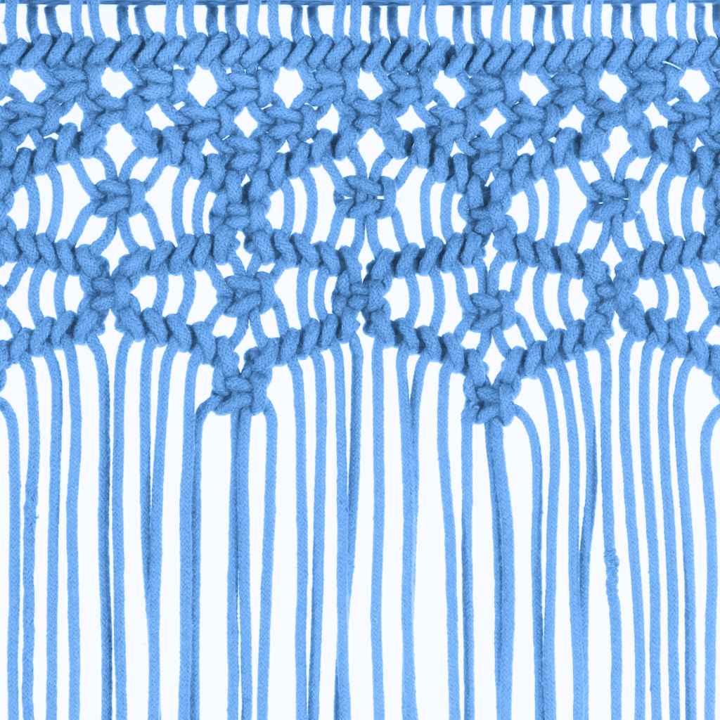 Macrame Curtain Blue 140x240 cm Cotton