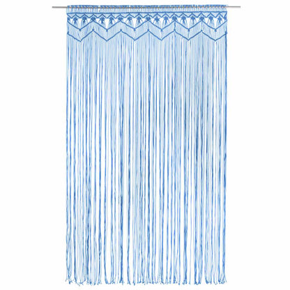 Macrame Curtain Blue 140x240 cm Cotton