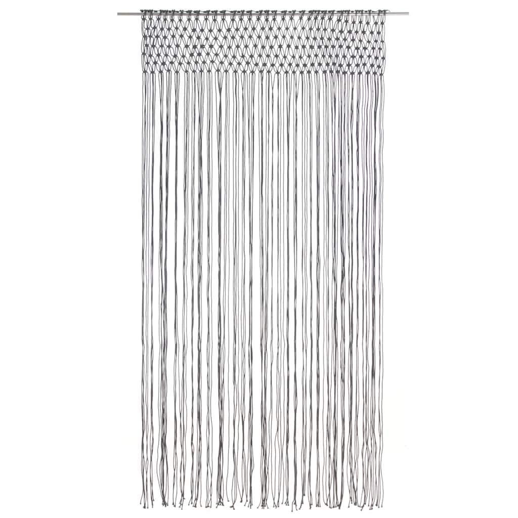 Macrame Curtain Anthracite 140x240 cm Cotton