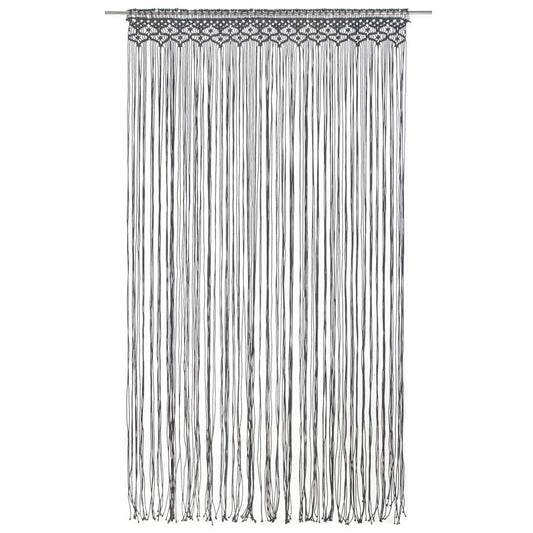 Macrame Curtain Anthracite 140x240 cm Cotton