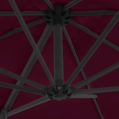 Cantilever Garden Parasol | Bordeaux Red | Fabric | Large | Tiltable
