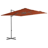 Cantilever Garden Parasol with Steel Pole Terracotta 250x250 cm