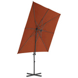 Cantilever Garden Parasol with Steel Pole Terracotta 250x250 cm