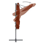 Cantilever Garden Parasol with Steel Pole Terracotta 250x250 cm