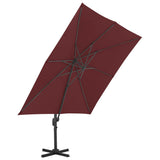 Cantilever Garden Parasol with Aluminium Pole Bordeaux Red 400x300 cm