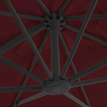 Cantilever Garden Parasol with Aluminium Pole Bordeaux Red 400x300 cm