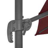 Cantilever Garden Parasol with Aluminium Pole Bordeaux Red 400x300 cm