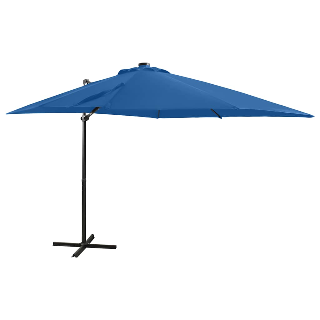 Cantilever Garden Parasol | Azure Blue | Polyester, Aluminium | Large