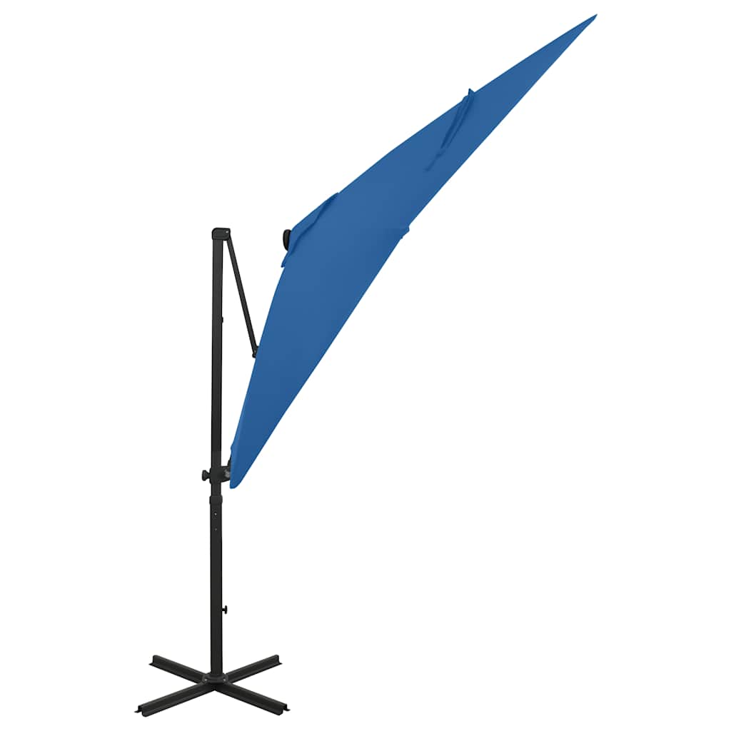 Cantilever Garden Parasol | Azure Blue | Polyester, Aluminium | Large