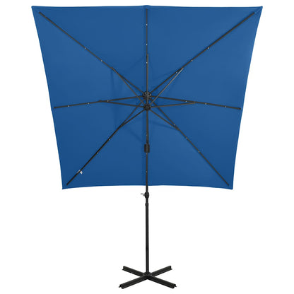 Cantilever Garden Parasol | Azure Blue | Polyester, Aluminium | Large