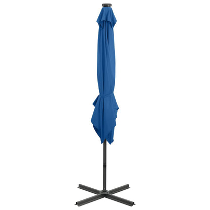 Cantilever Garden Parasol | Azure Blue | Polyester, Aluminium | Large