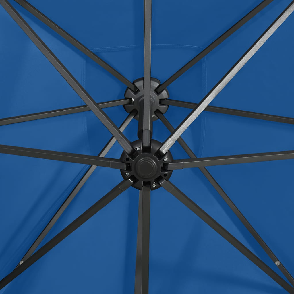 Cantilever Garden Parasol | Azure Blue | Polyester, Aluminium | Large