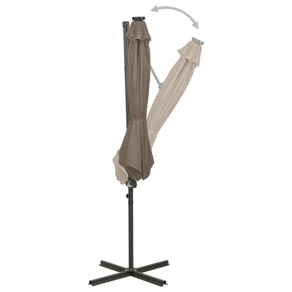 Cantilever Garden Parasol | Taupe | Polyester, Aluminium