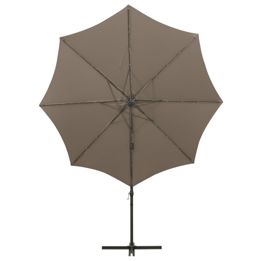 Cantilever Garden Parasol | Taupe | Polyester, Aluminium