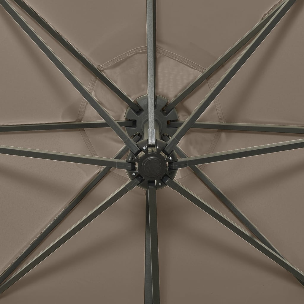Cantilever Garden Parasol | Taupe | Polyester, Aluminium